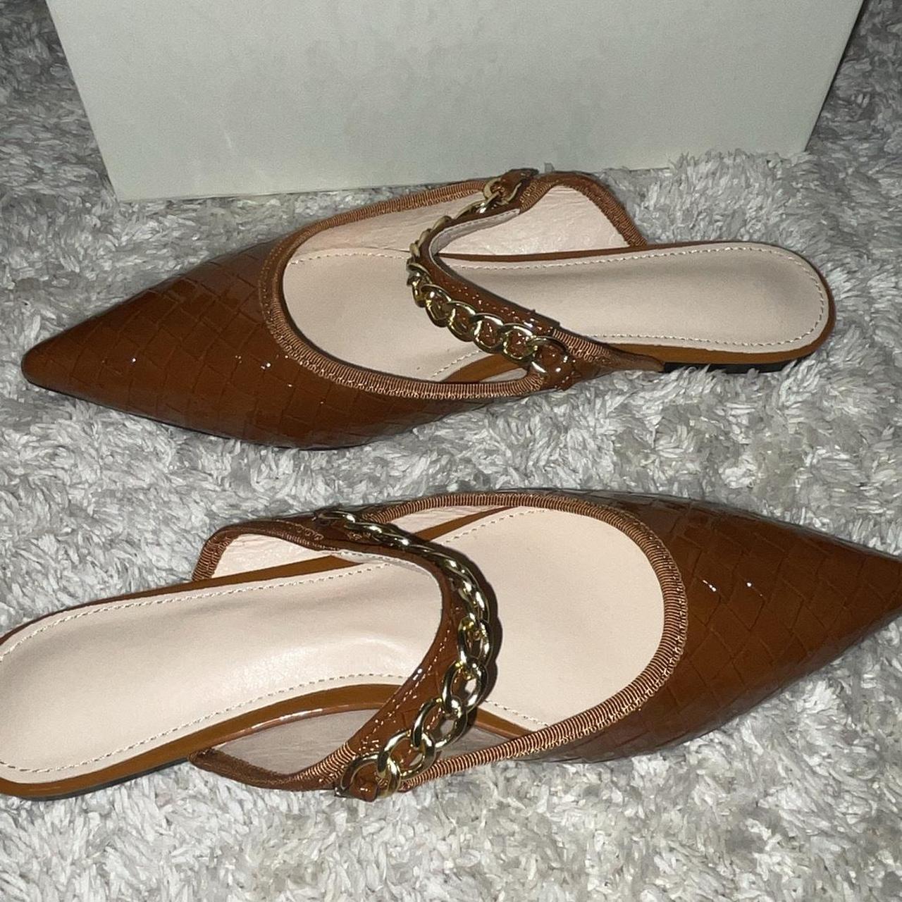 Tan sales mules flat