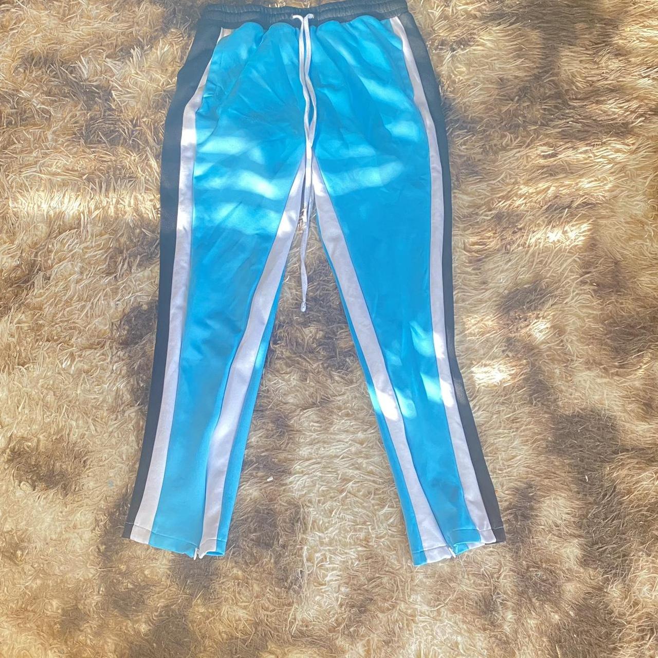 Rue21 Blue and white track pants joggers Depop