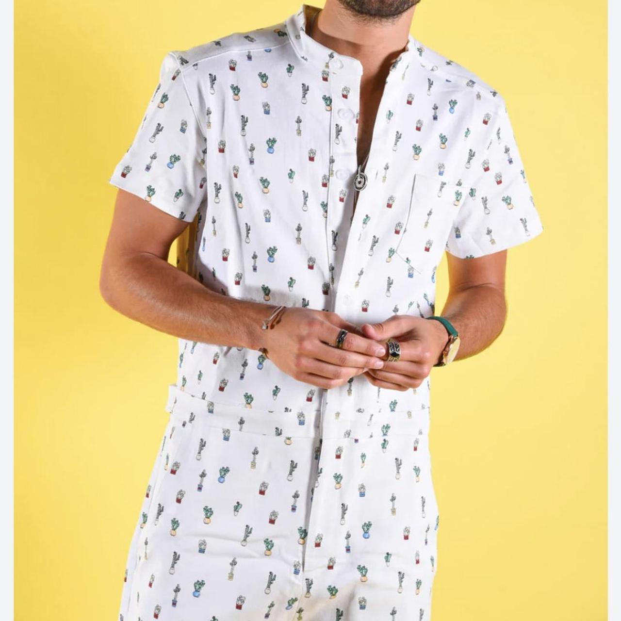 Fun Summer Fashion! Romphim Cactus Print Men's Romper Depop