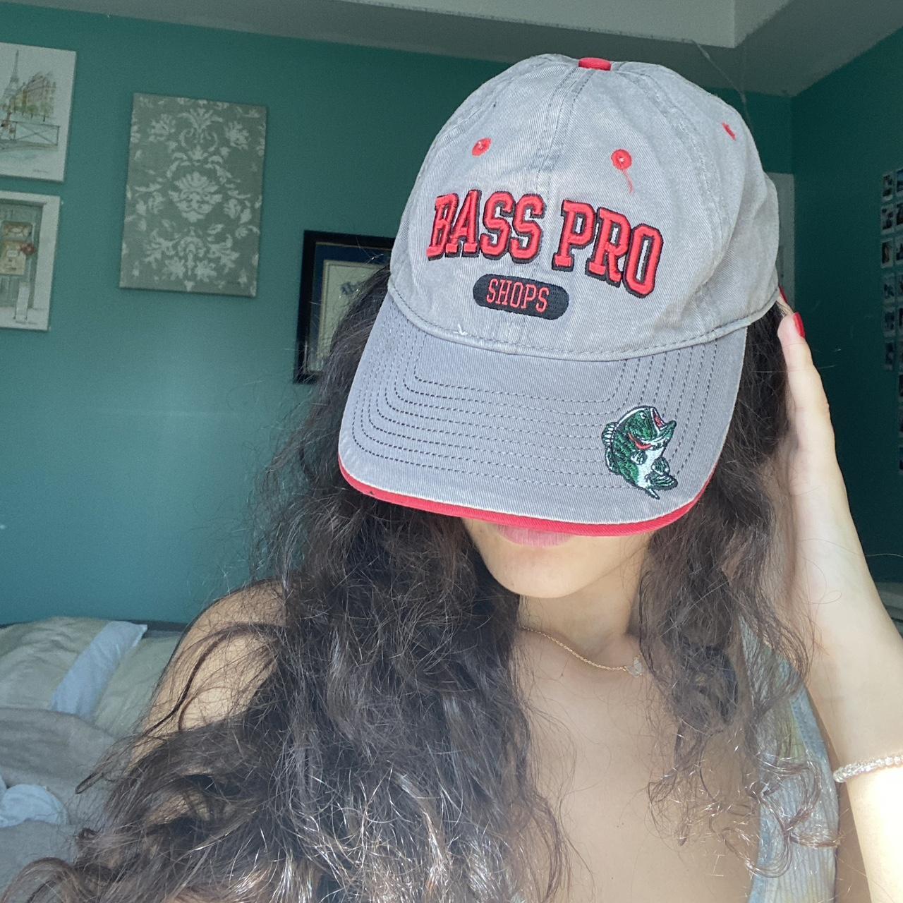 Pink Bass Pro Trucker Hat - Depop