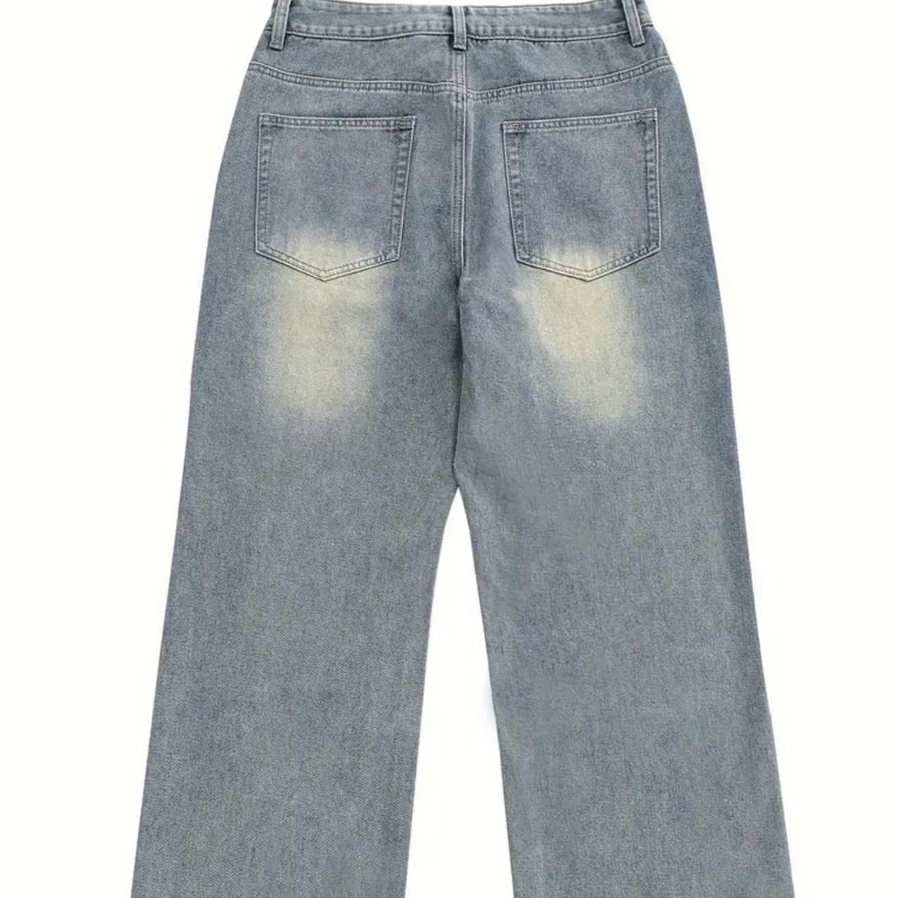 Men's Casual Hip Hop Style Distressed Jeans, Street... - Depop