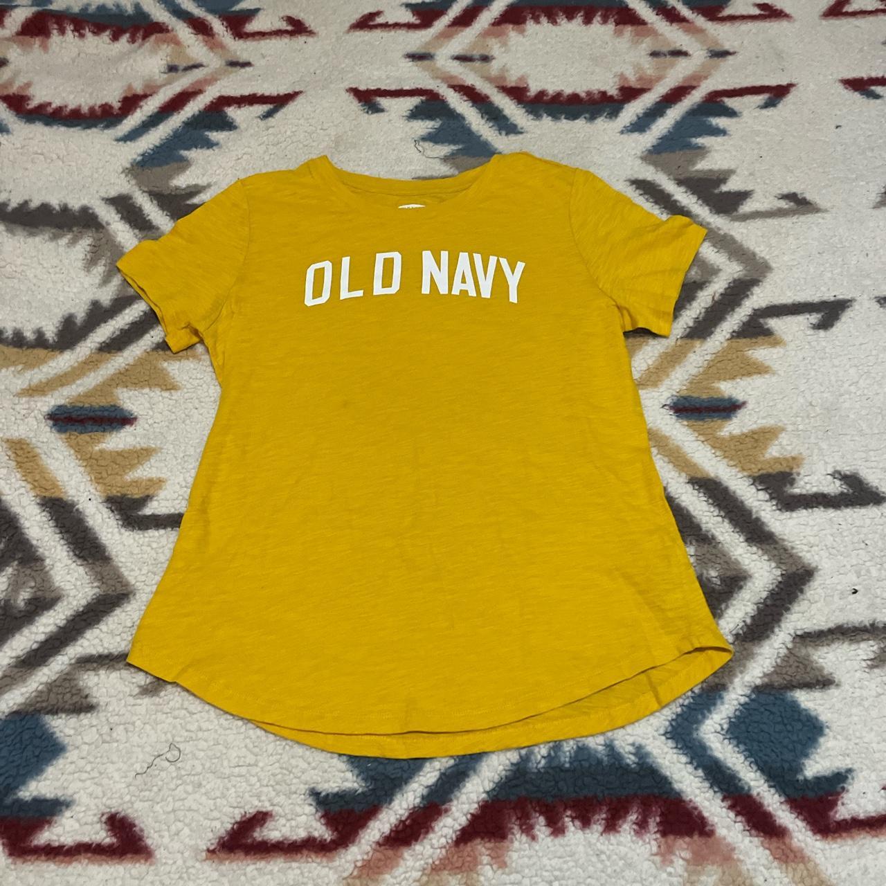 Old Navy Women S Yellow T Shirt Depop