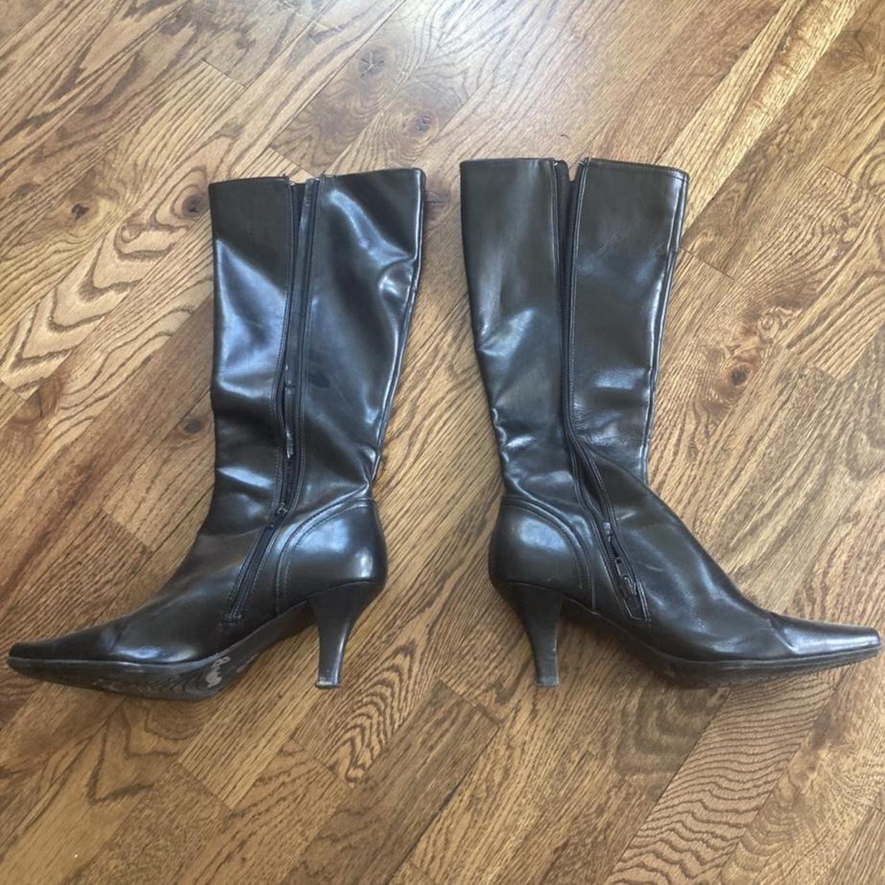 Liz Claiborne Women's Black Boots | Depop