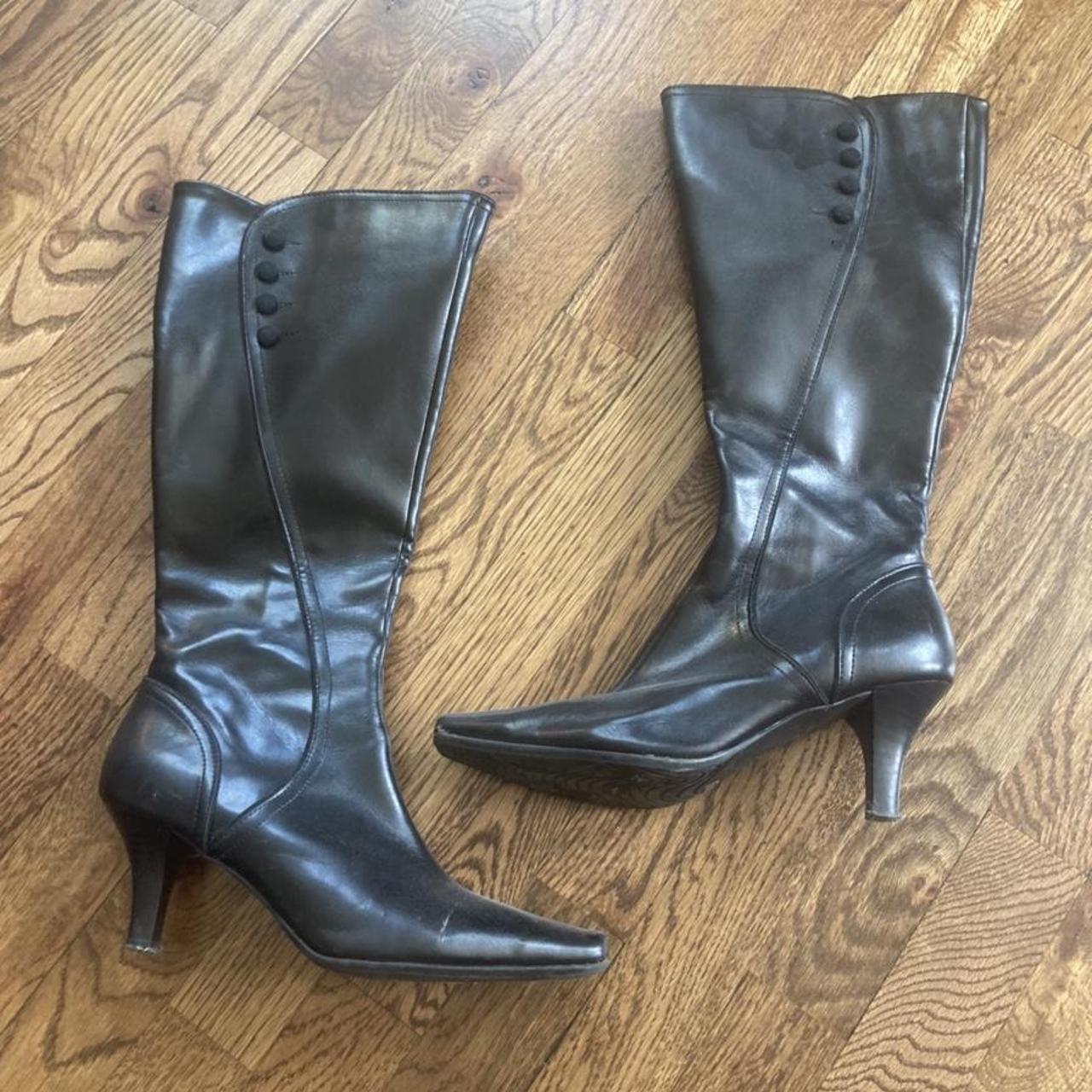 Liz Claiborne Women's Black Boots | Depop