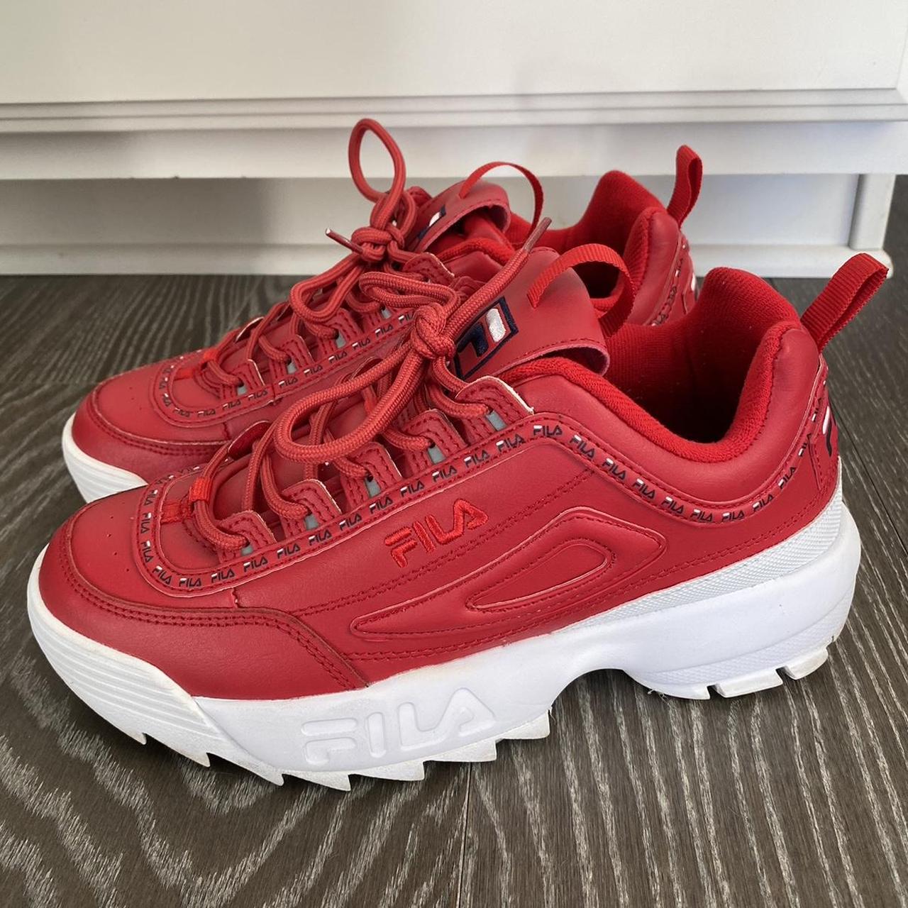 Fila red disruptor store 2