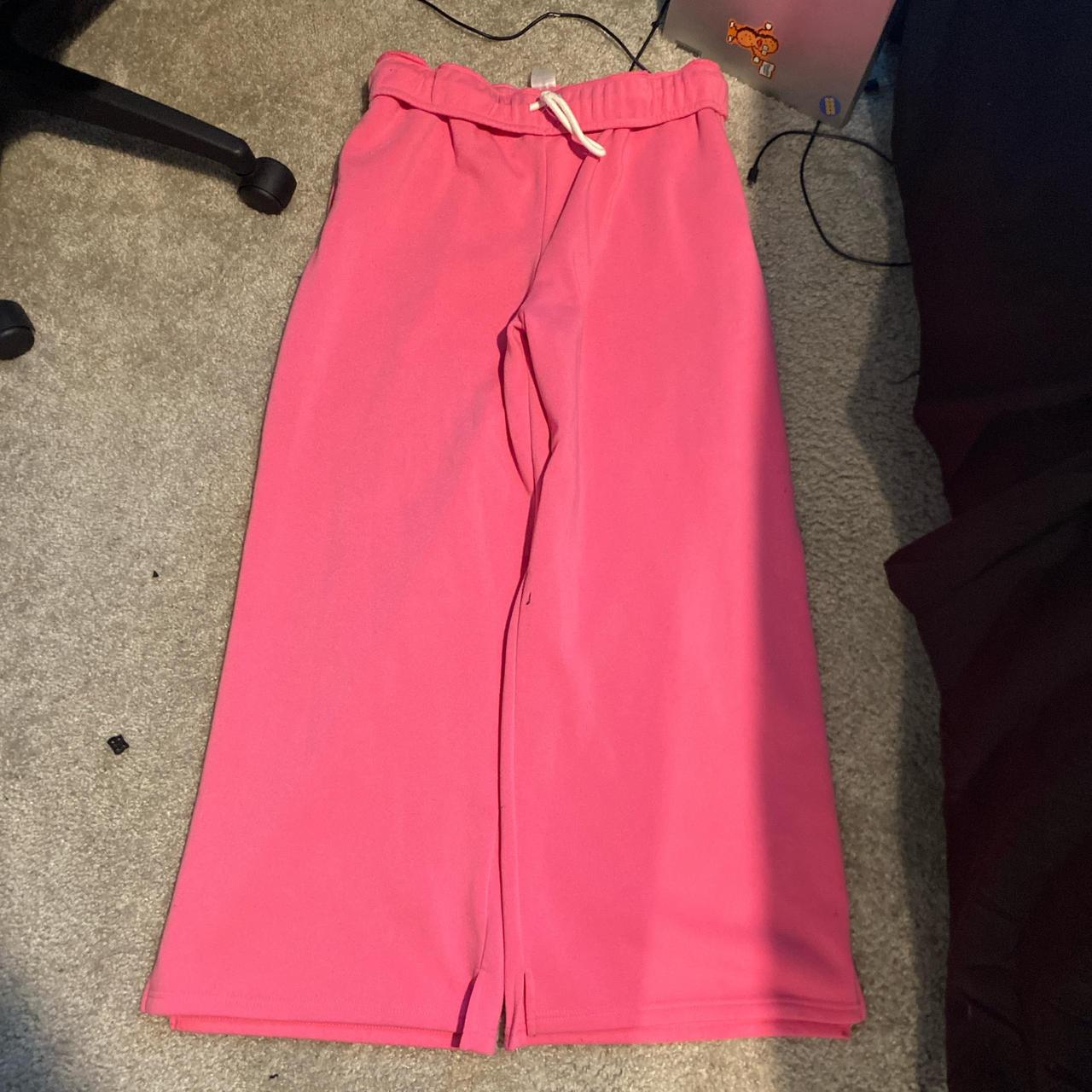 No Boundaries Pink Wide Leg Baggy Sweats - Never... - Depop