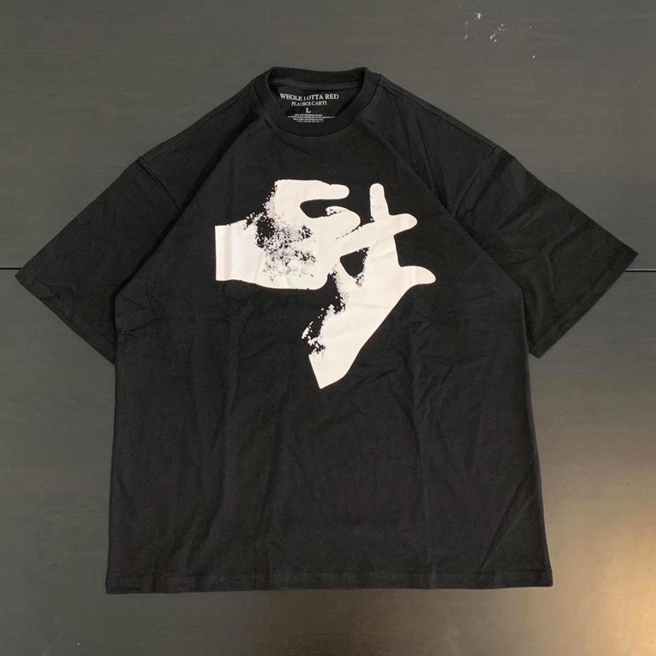 WLR Playboi Carti Middle Finger Tee Size L Good... - Depop