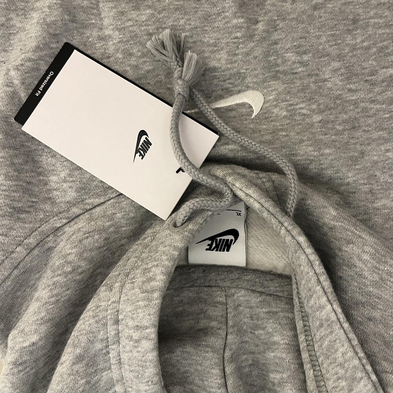 oversized grey nike hoodie