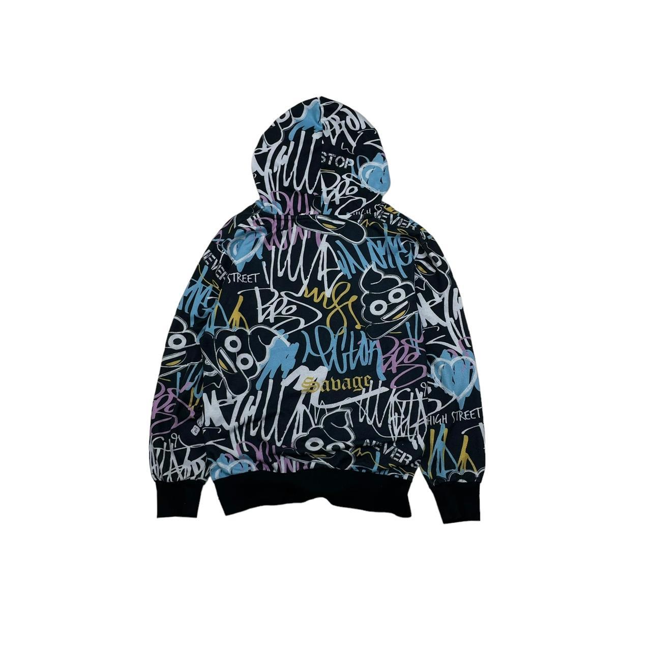 Japanese Brand Full Print Emoji Pullover Sweater | Depop