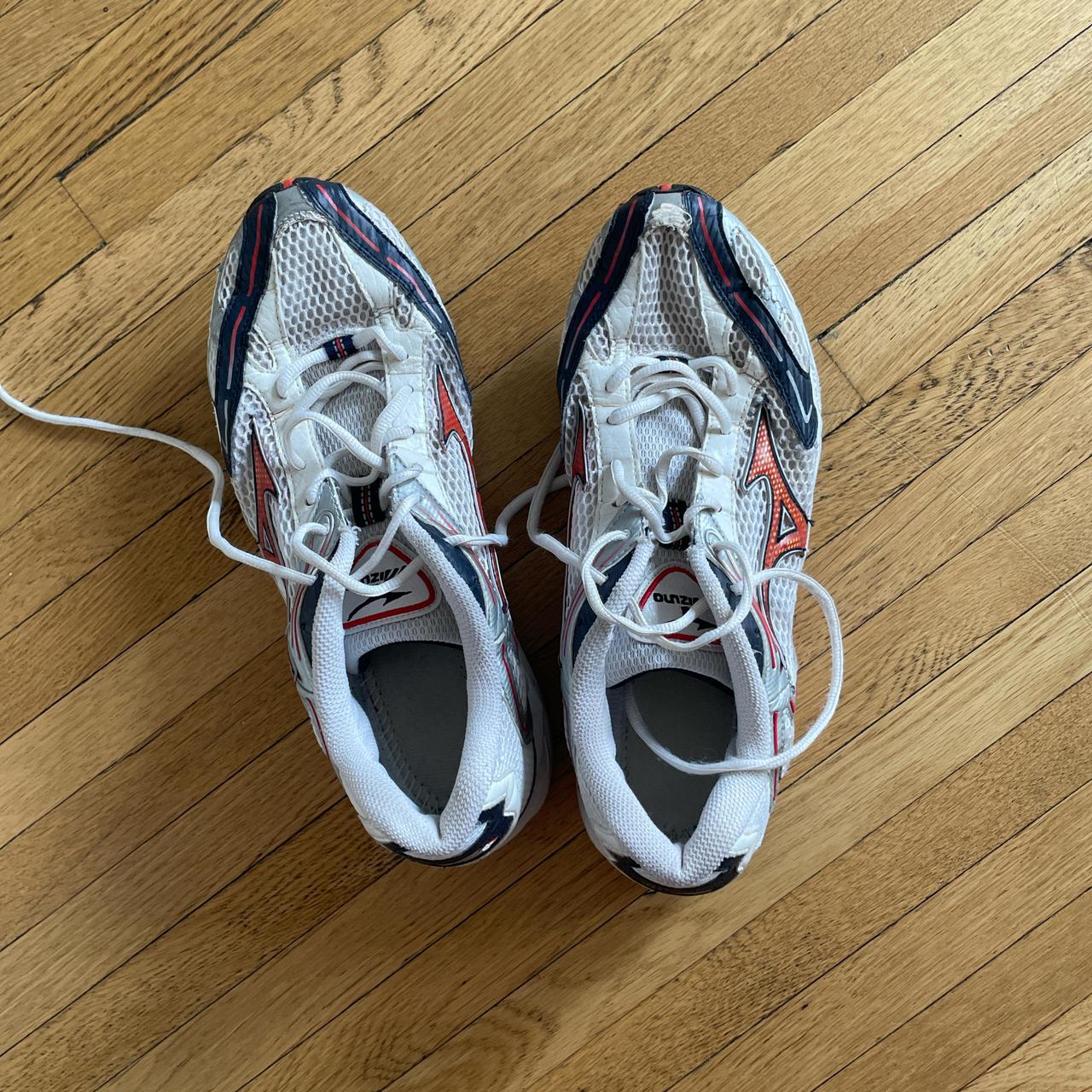 Mizuno X10 running shoes. US 10 mens. White and red... Depop