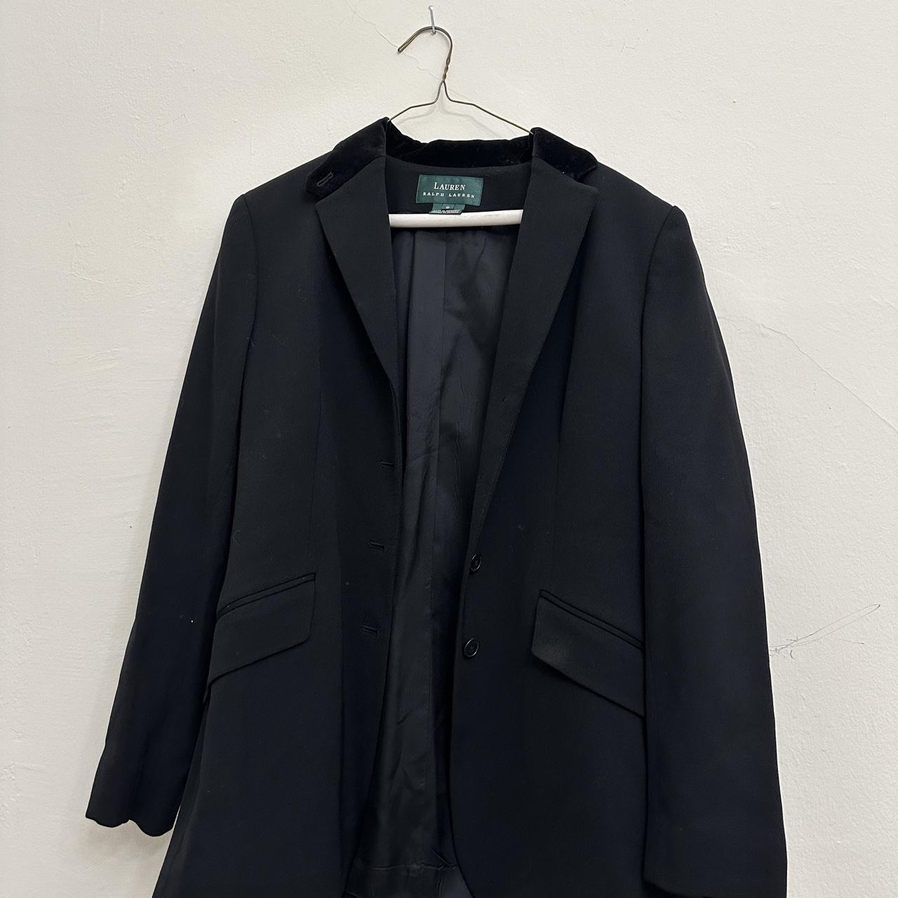 Vintage Ralph Lauren black blazer womans 6 - Depop