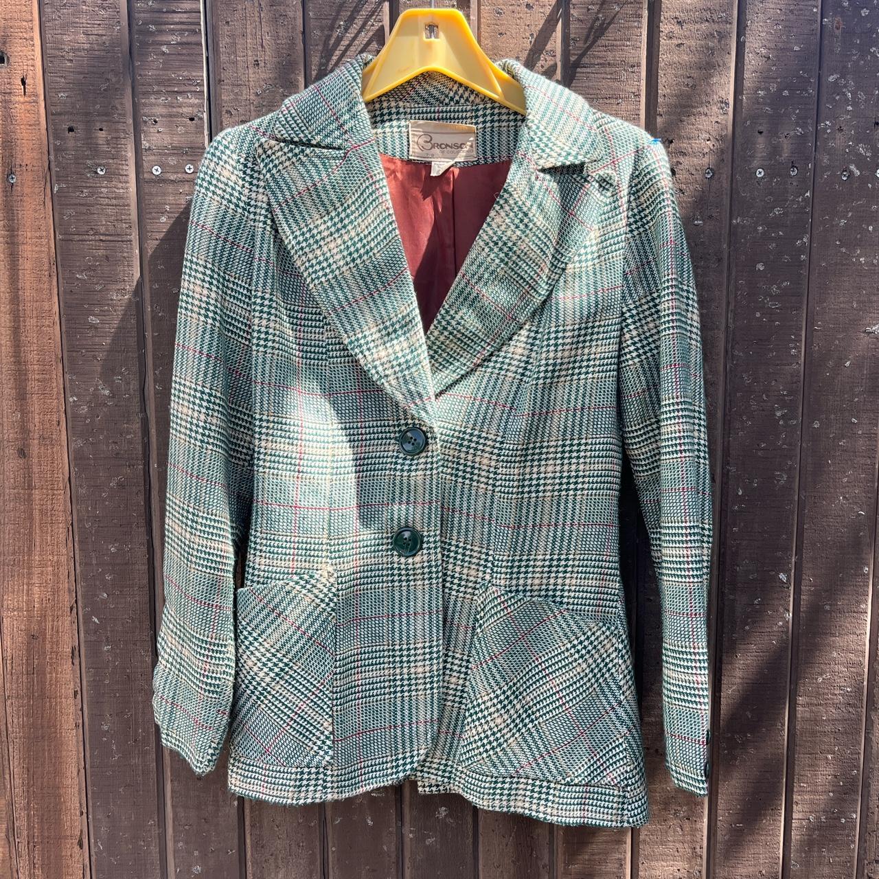 Vintage Bronson of California green houndstooth...