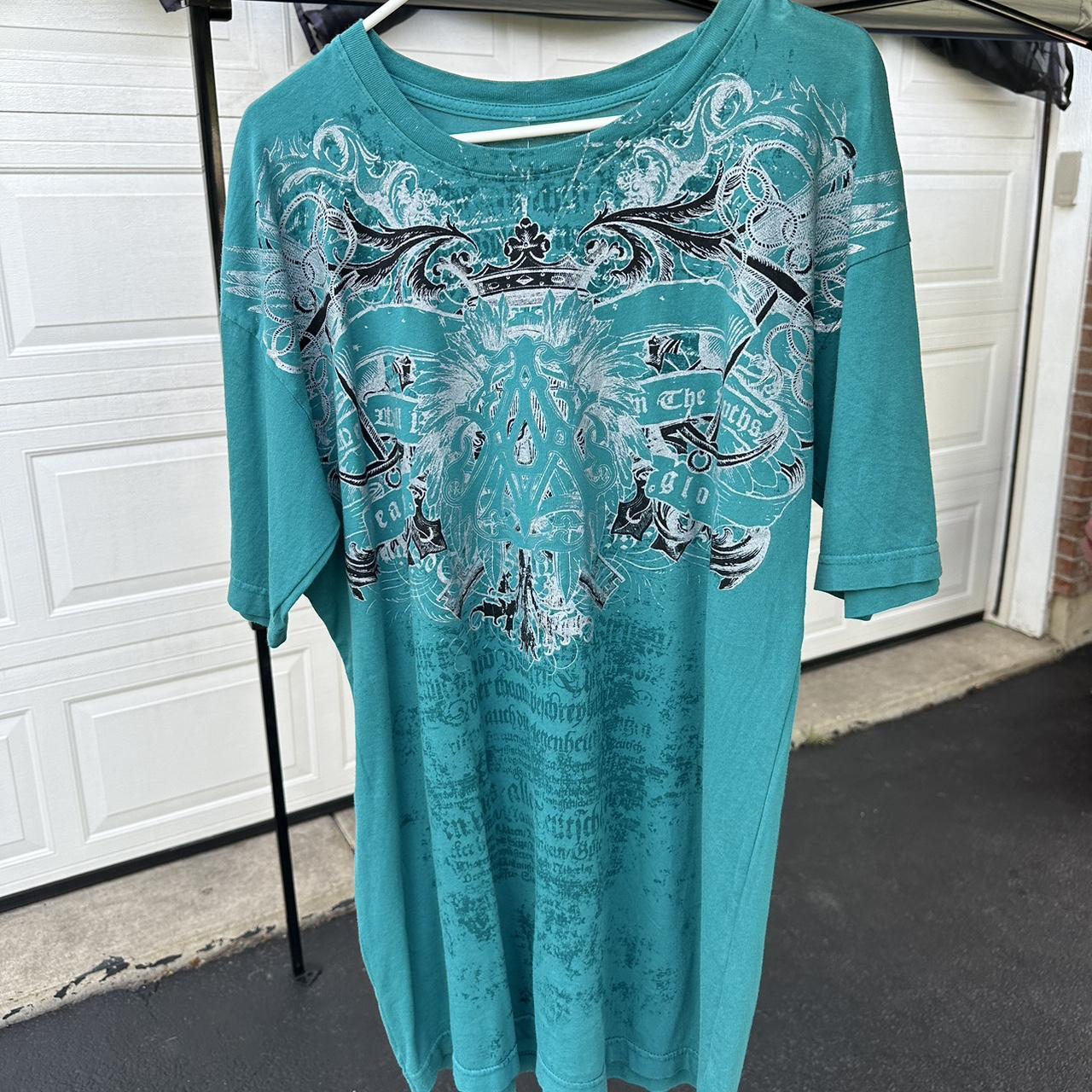 Archaic y2k Affliction Double Sided T Shirt New | Depop