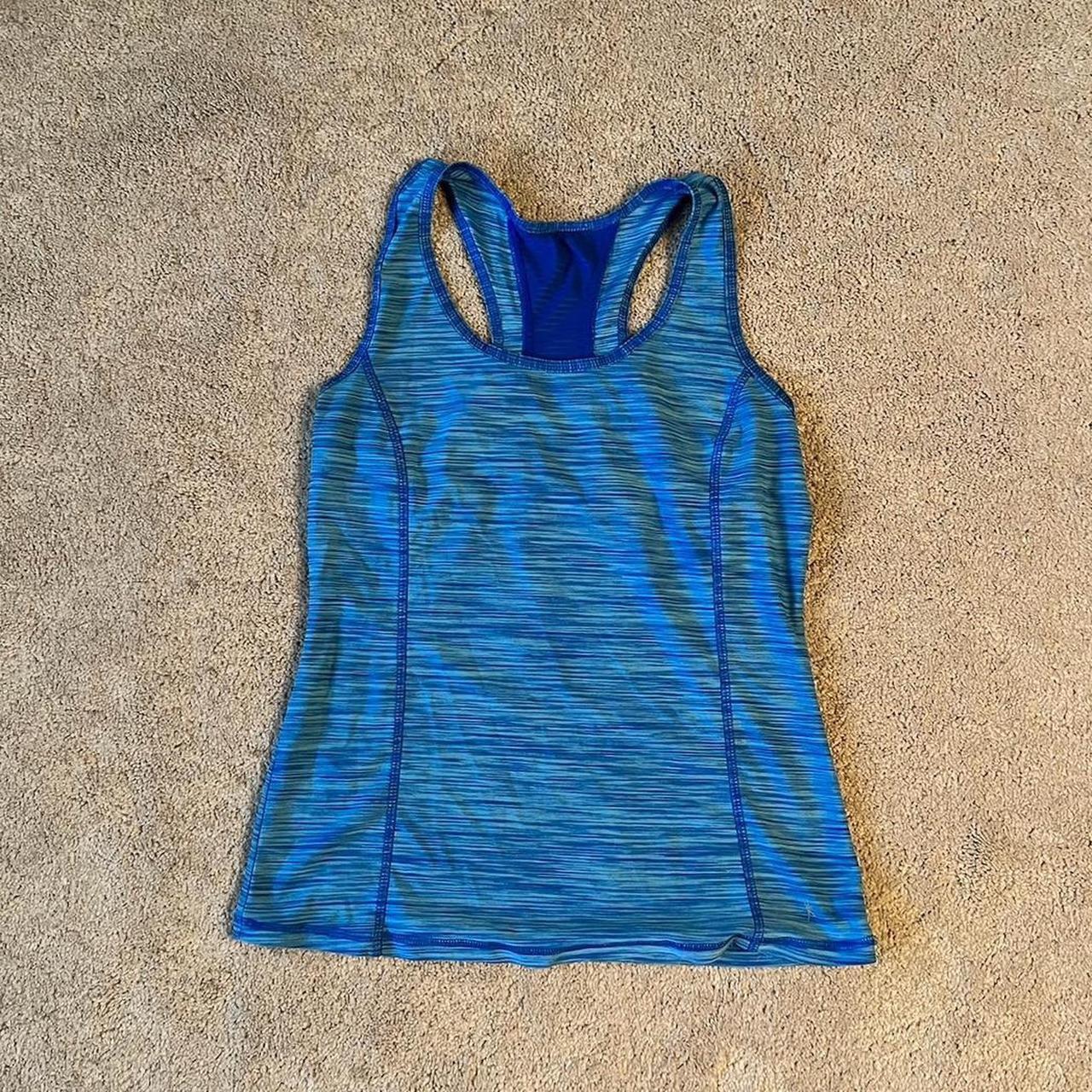 Blue Danskin dryfit fitted workout tank danskin. Depop