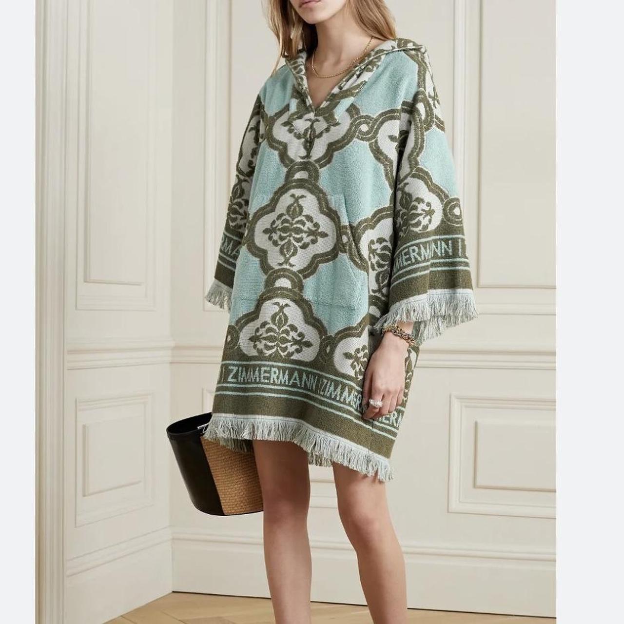 ZIMMERMANN Lyre fringed cottonterry jacquard mini... Depop