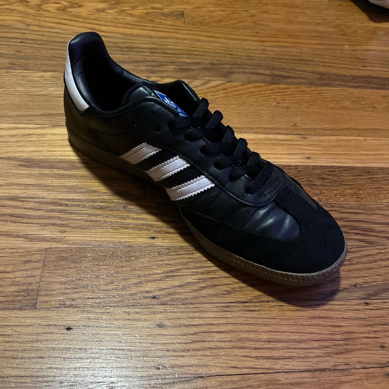 Adidas Samba Black Worn On The Outsoles Creased On - Depop