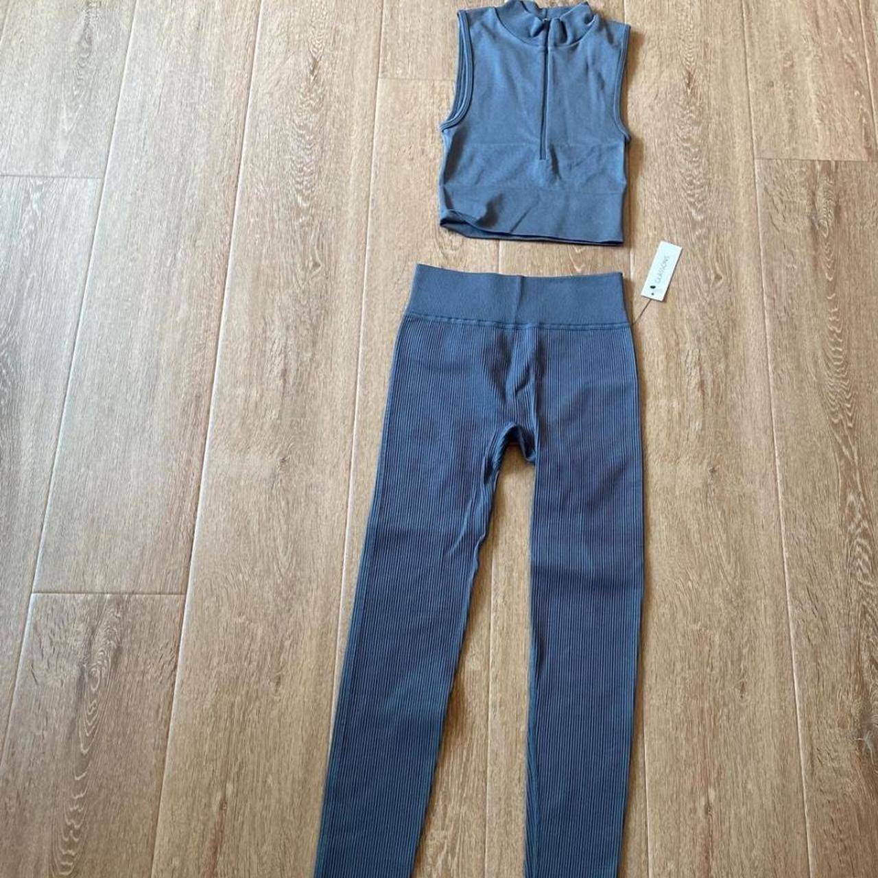 Brand New Glassons Workout Set With Tags Xs Gray Depop