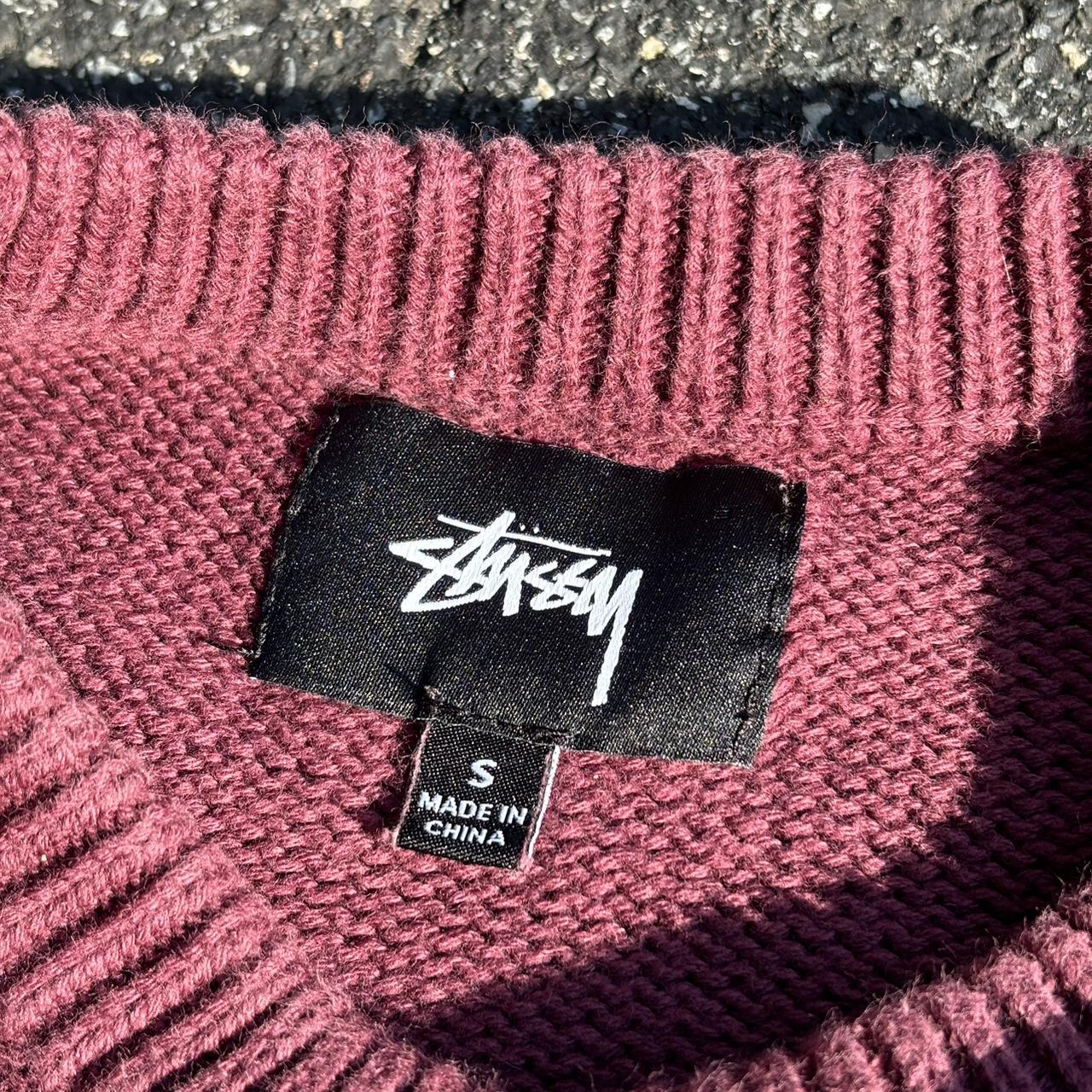 希少】19AW Stussy Curly s Knit バーガンディ XL