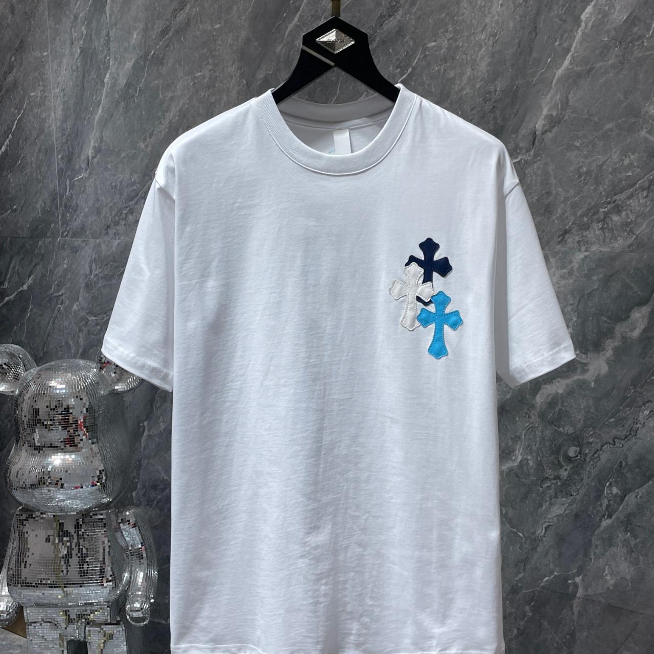 Chrome Hearts White Short Sleeve T-Shirt | Depop