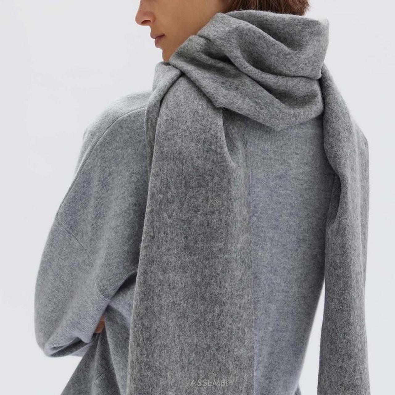 ASSEMBLY LABEL 100% WOOL SOLID GREY SCARF (Brand | Depop