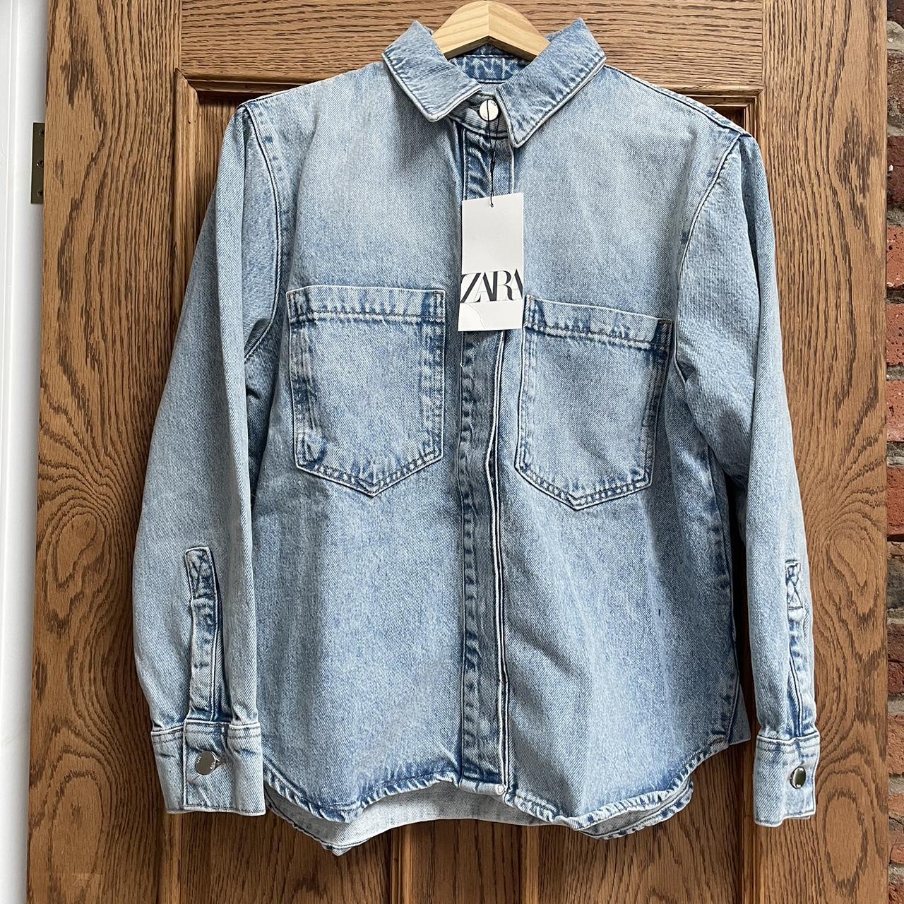 Denim Tops Oversized Ripped Denim Shirt Sleeve Ripped Denim Shirt