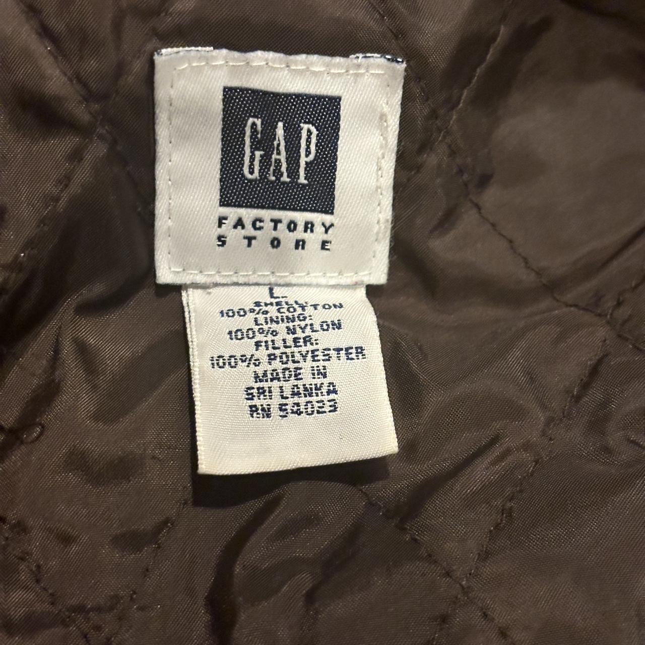Large dark brown quilted corduroy Gap Jacket - Depop