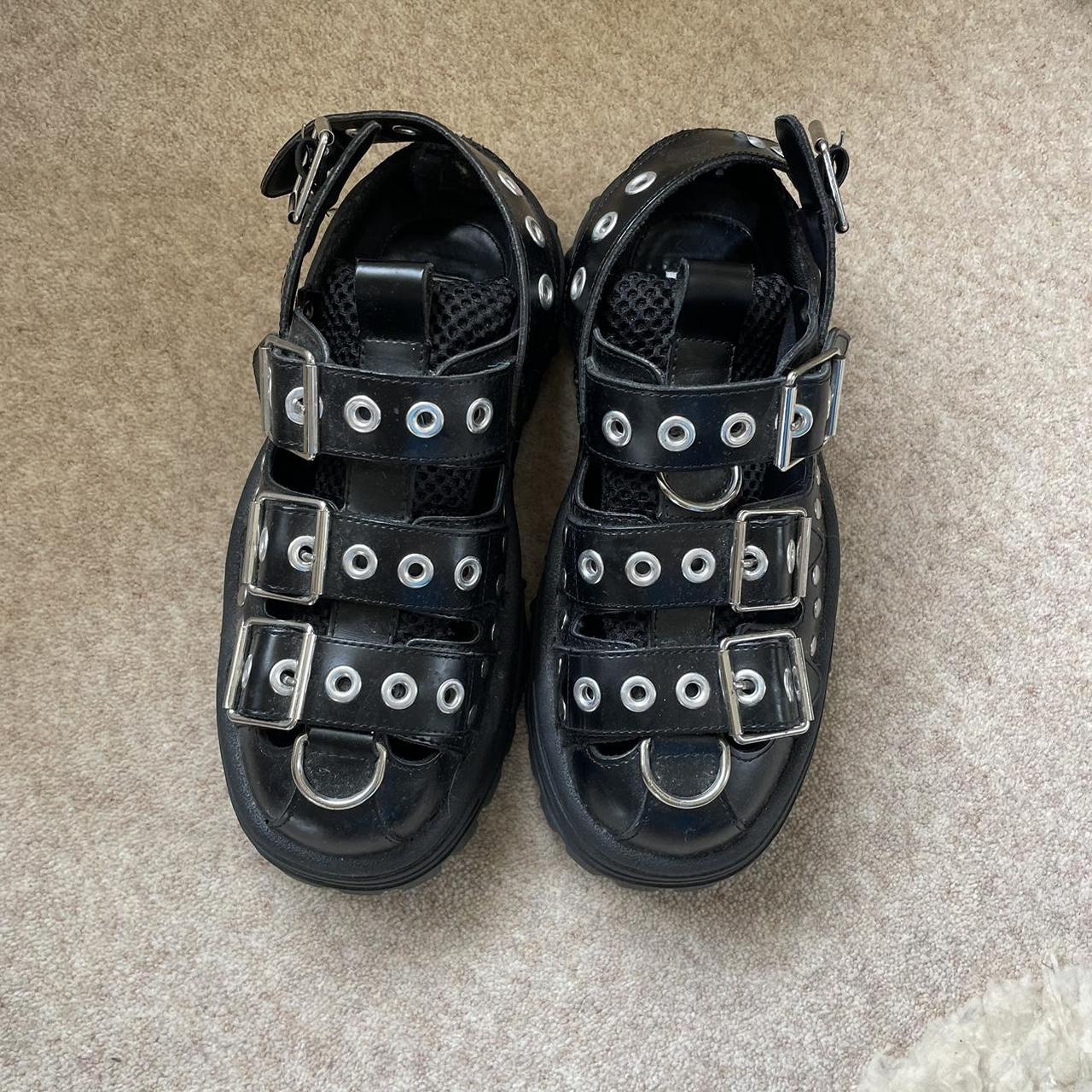 Eytys athena sandals Size 7 Black leather really