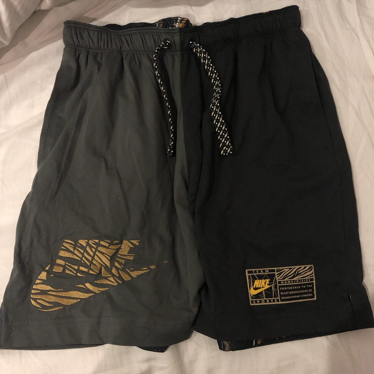 men's nike black and gold shorts