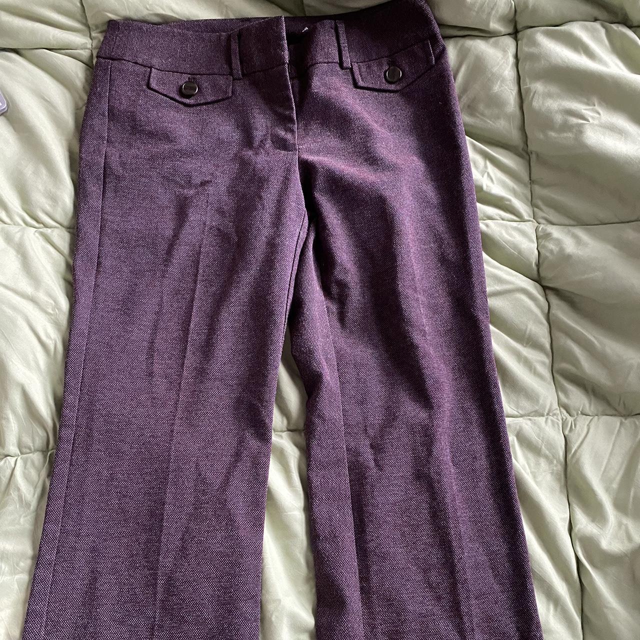 small purple work pants, only worn twice, back... - Depop
