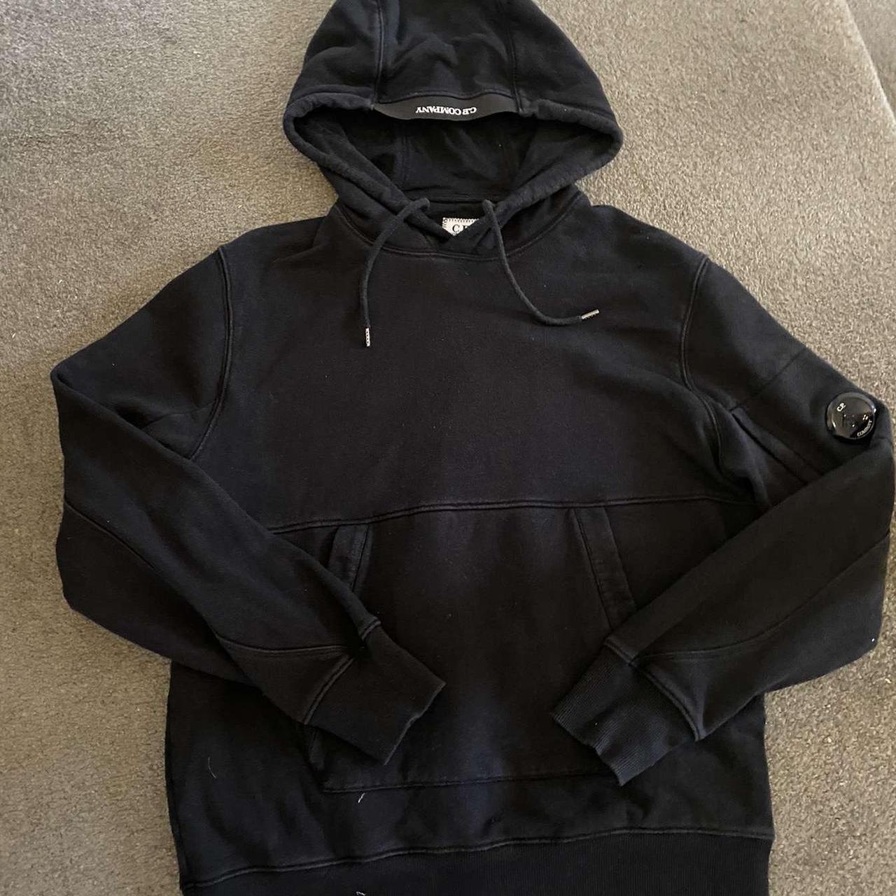 Black CP hoodie, only worn twice. - Depop