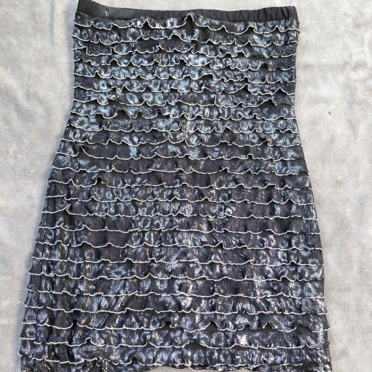 Source Unknown Women's Midi Skirt - Silver/Black … - image 1