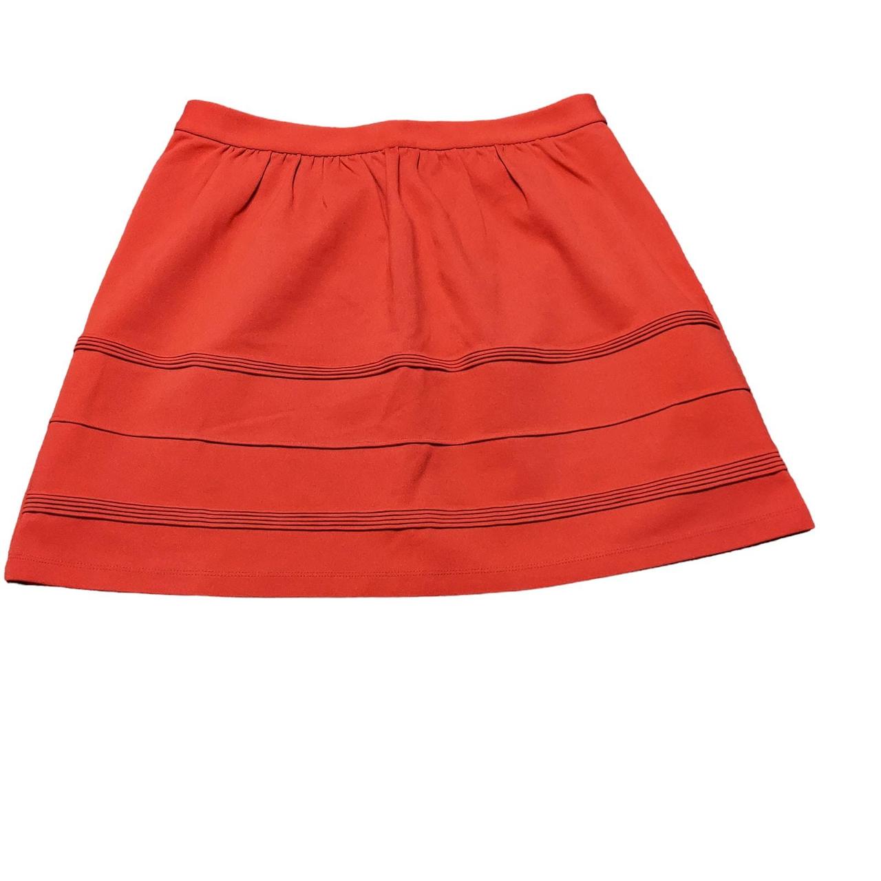 J. Crew Women s Red Pleated Mini Skirt Hidden. Depop