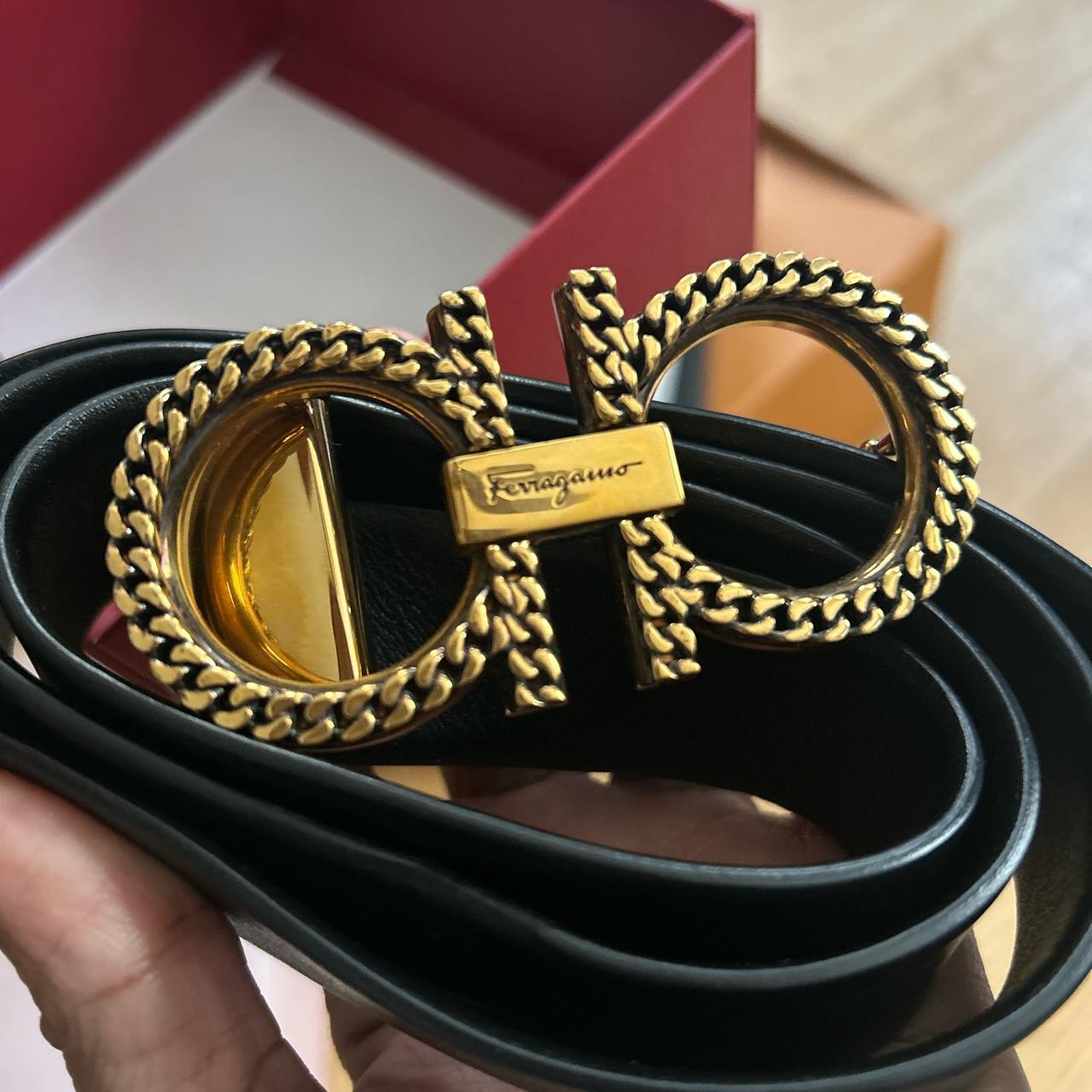 Salvatore ferragamo belt clearance gold