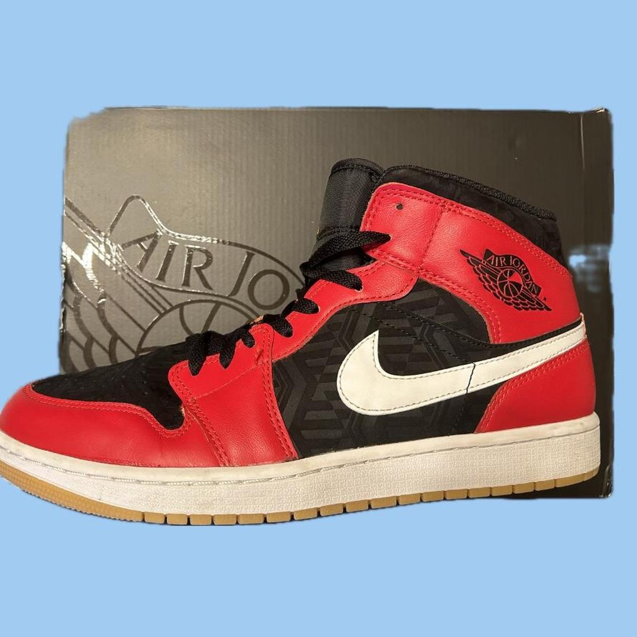 half red and black jordan 1