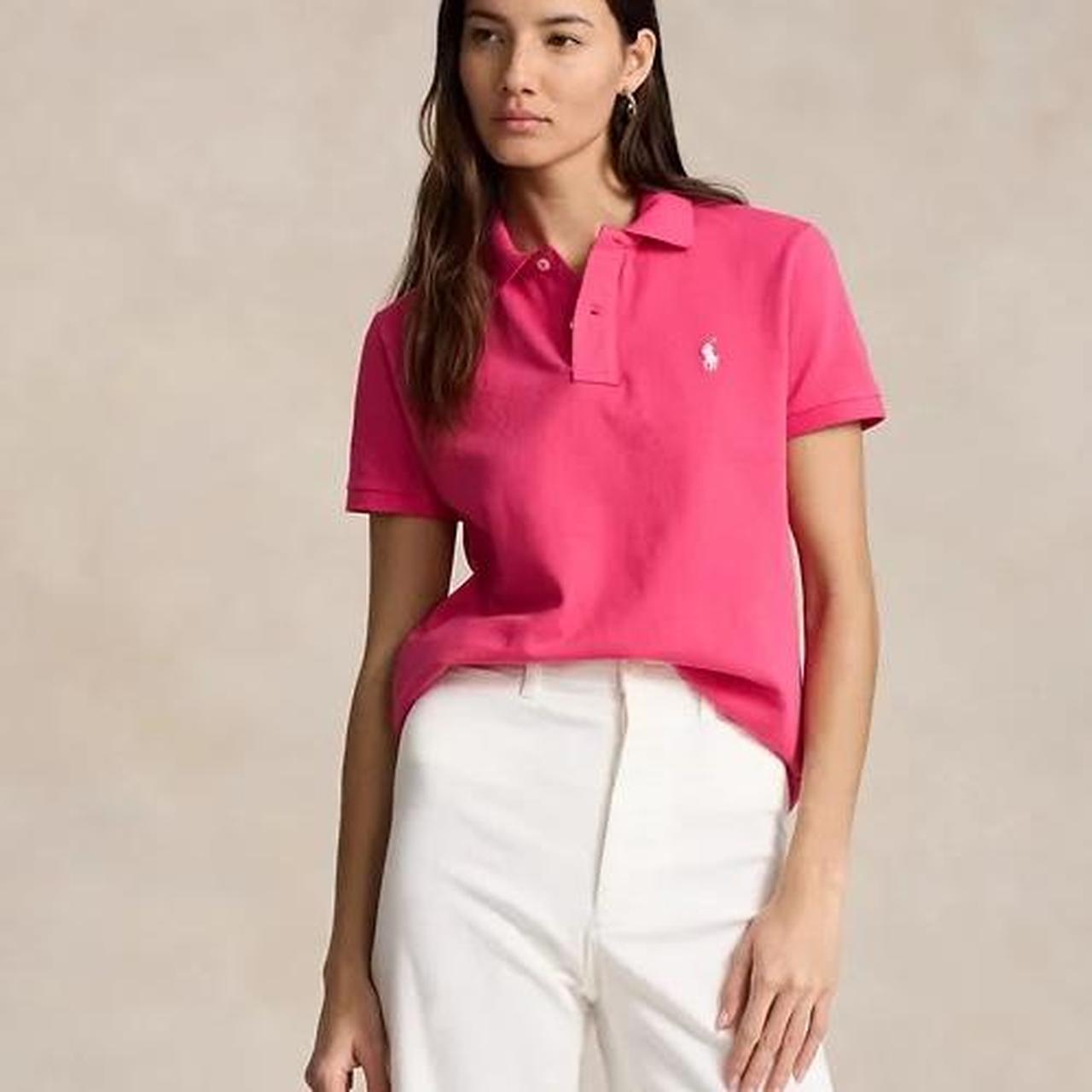 Hot pink classic fit high quality ralph lauren polo. Depop