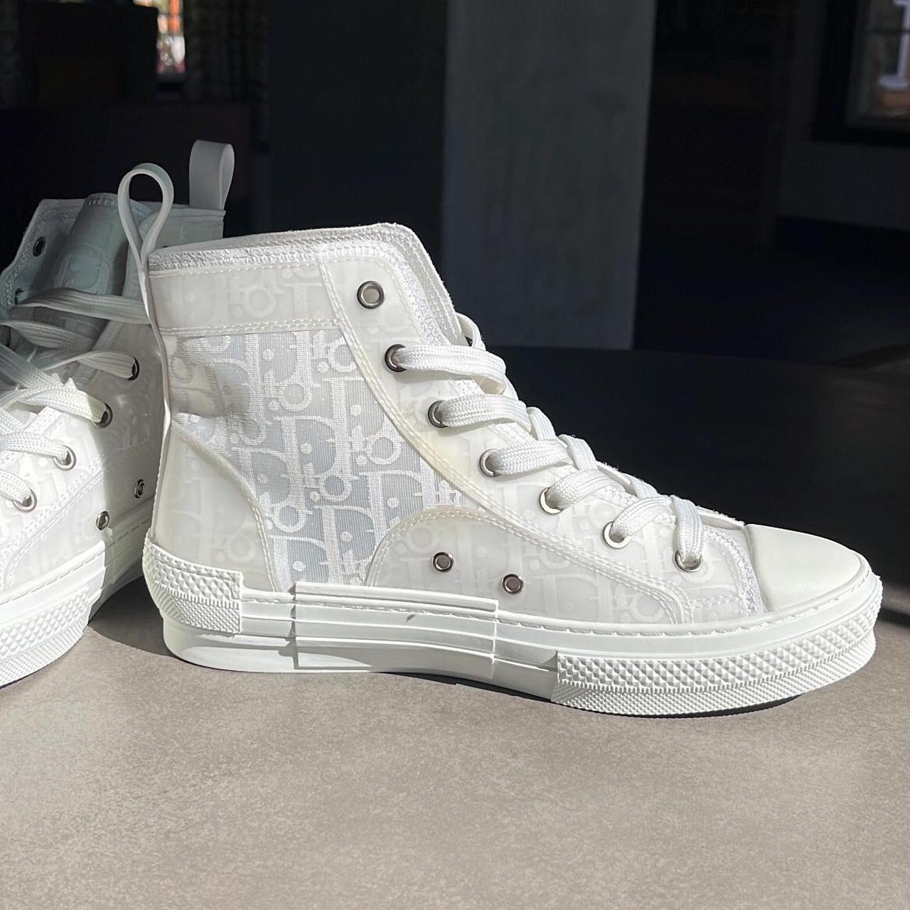 dior high top sneakers white