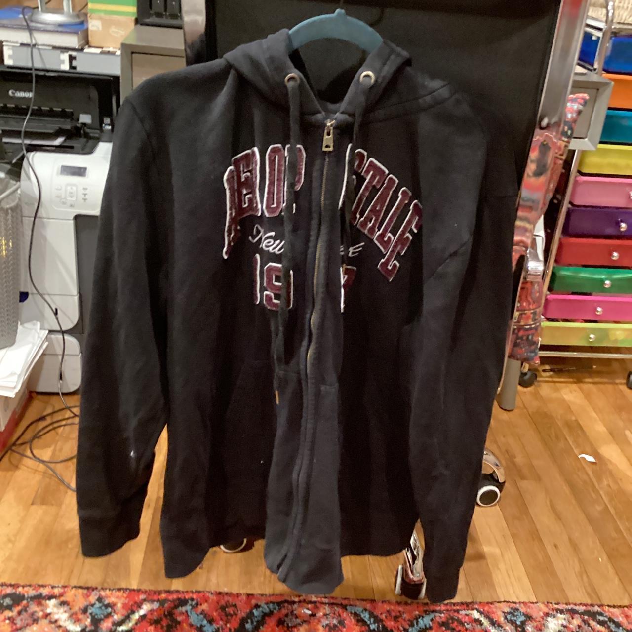 Aeropostale black and red zip up #y2k #streetwear - Depop