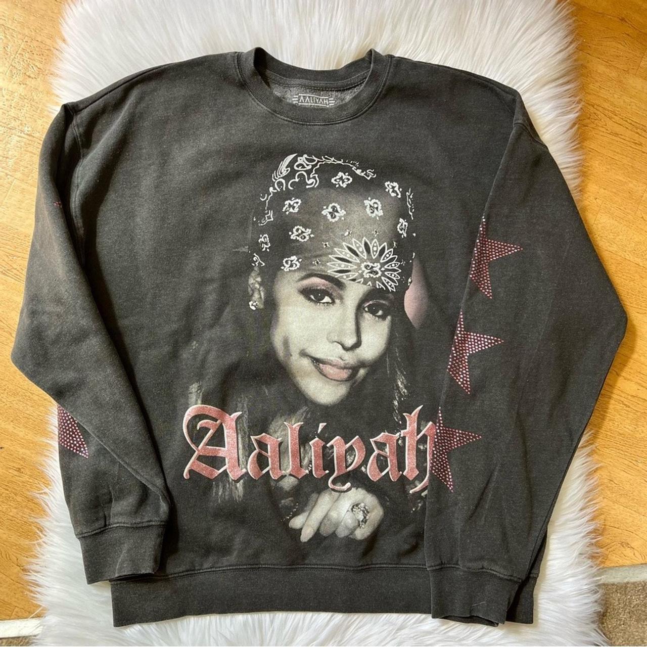 Aaliyah Crew Neck Sweatshirt Medium New with. Depop