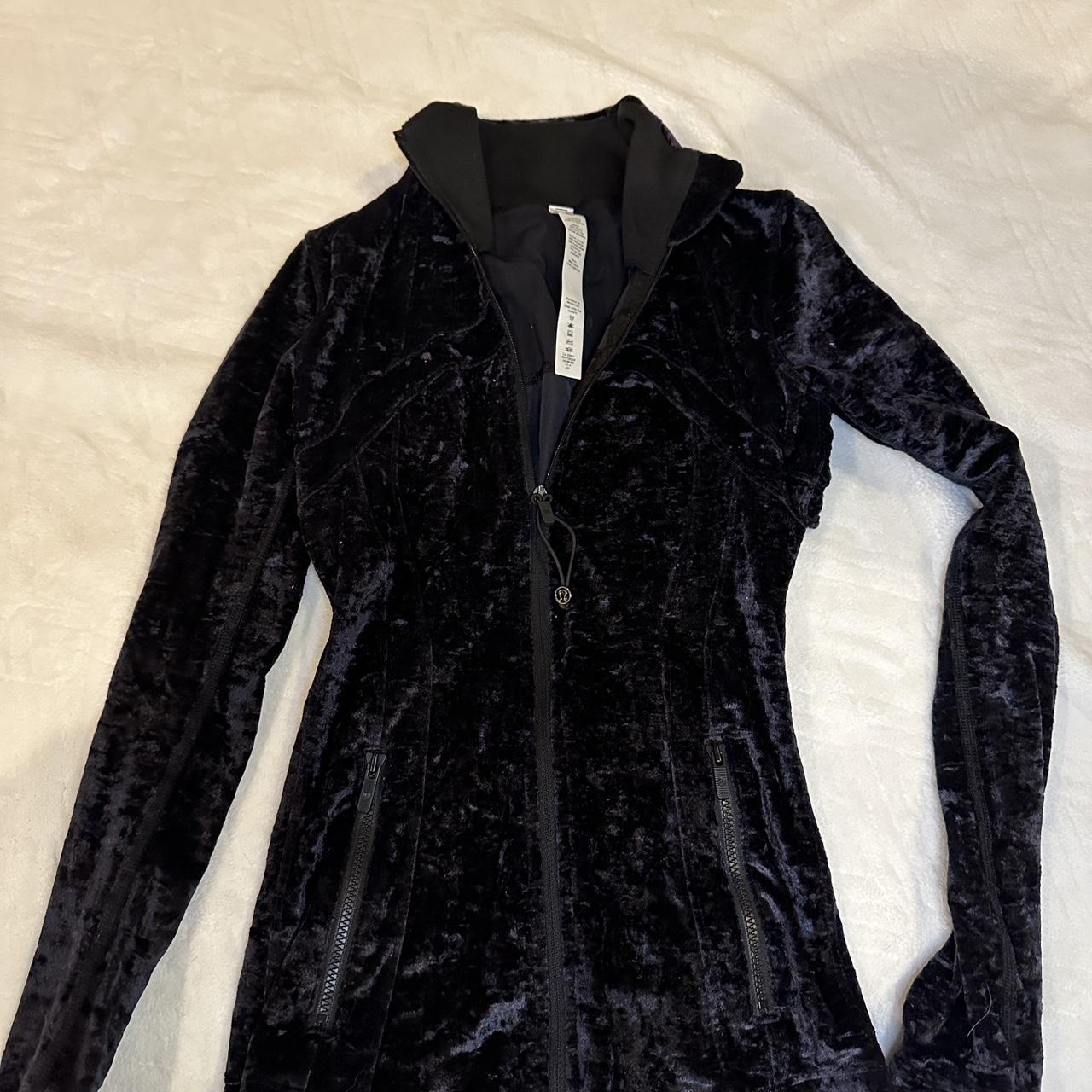 Black velvet define jacket Size 0 No... Depop