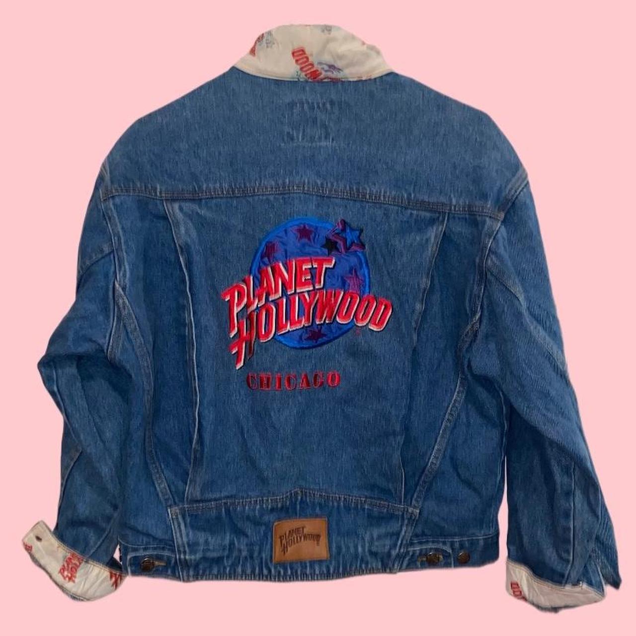 Planet Hollywood Early 90s Denim Jacket... - Depop