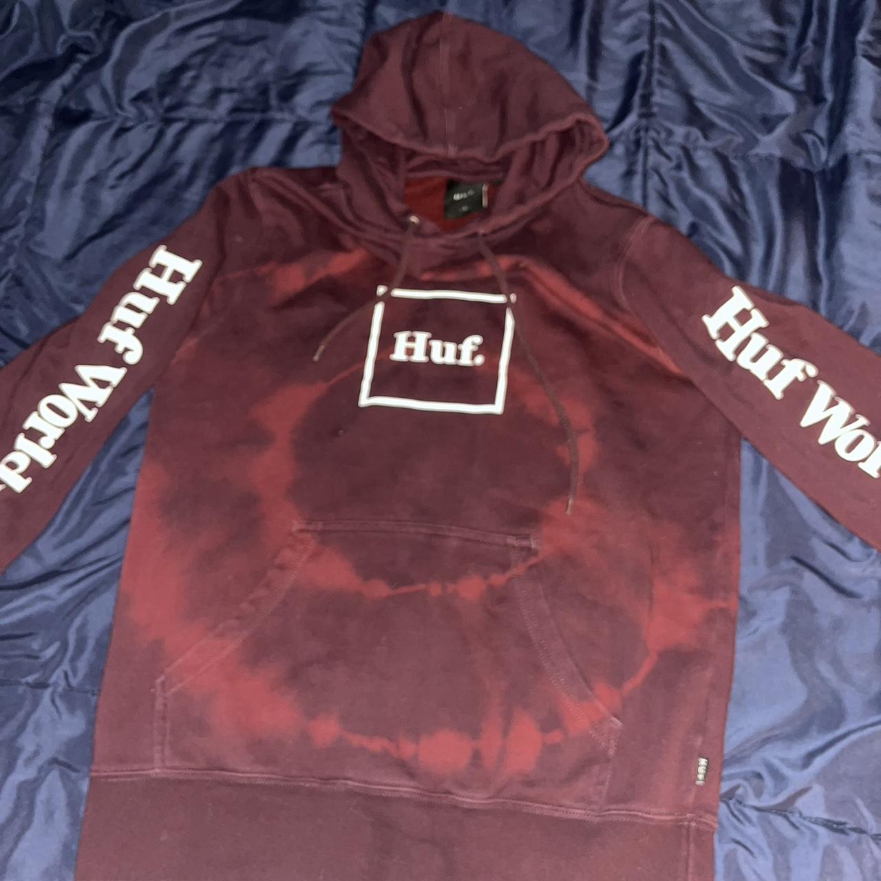 Red huf hoodie hot sale