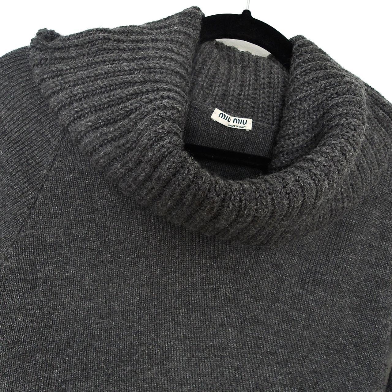 Miu Miu Women's Sweater - Grey - 6 – Miu Miu late… - image 4