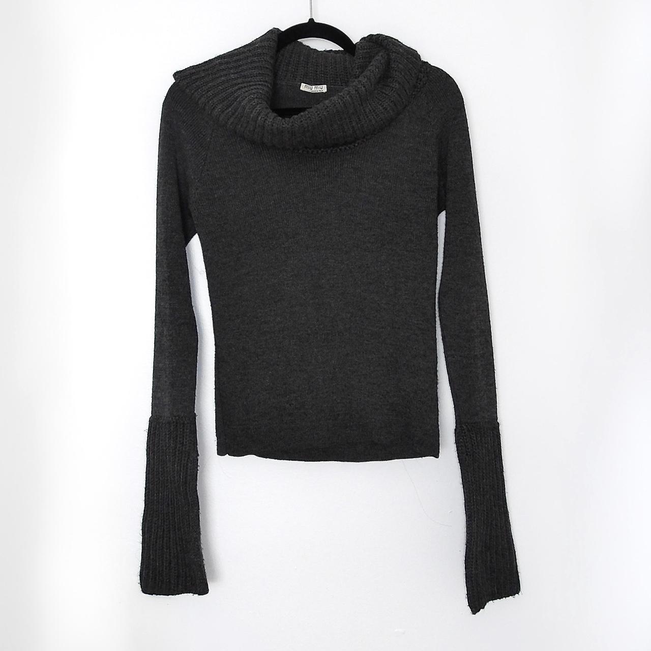 Miu Miu Women's Sweater - Grey - 6 – Miu Miu late… - image 1