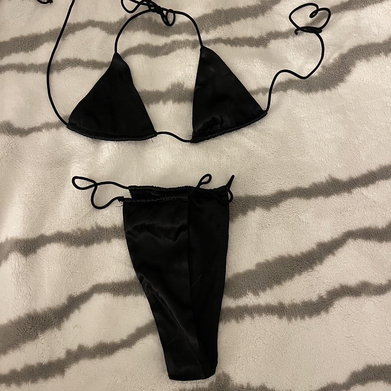 Gorg black sparkly rhinestone underwear set/bikini ! - Depop