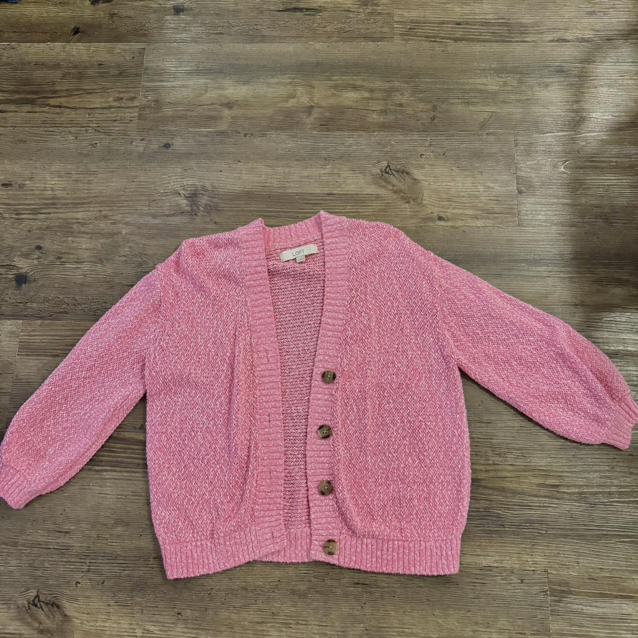 Loft size medium pink sweater! Super cute for spring... - Depop