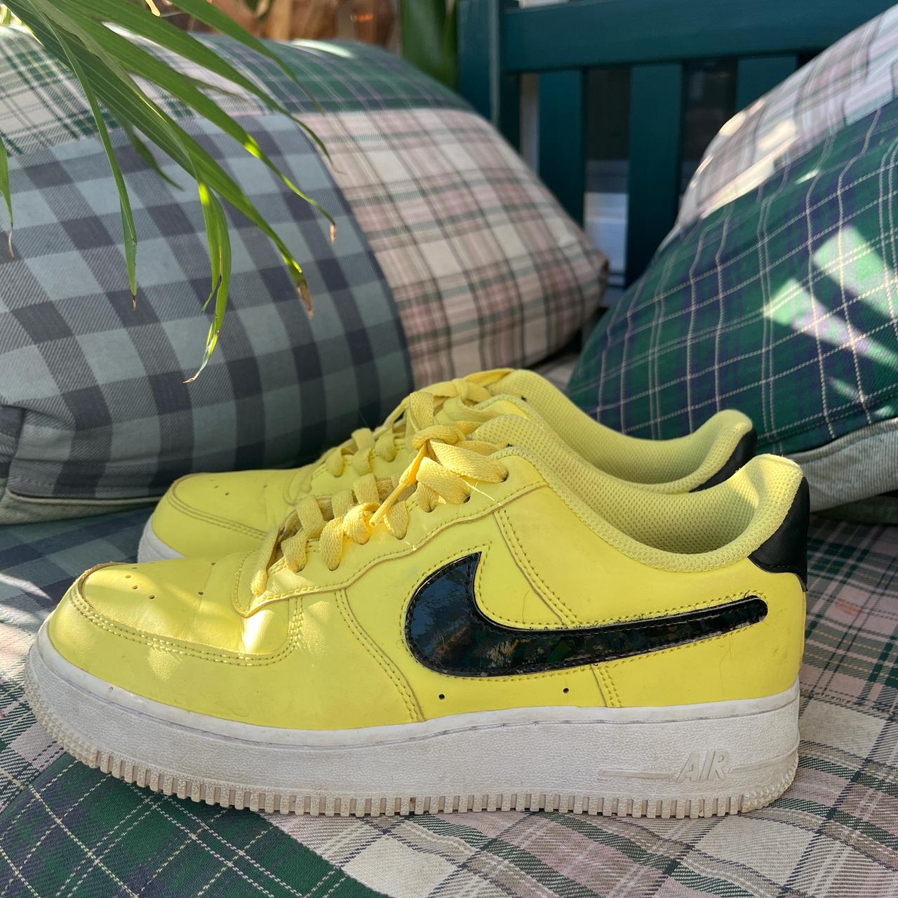 yellow swoosh nike
