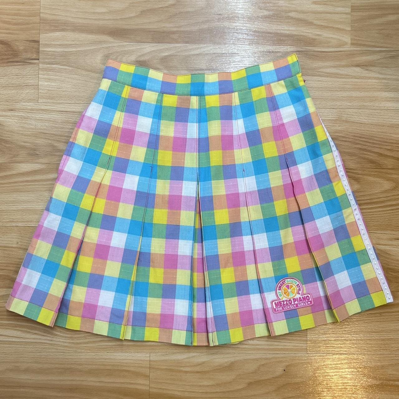 Rainbow plaid unsichtbare skirt