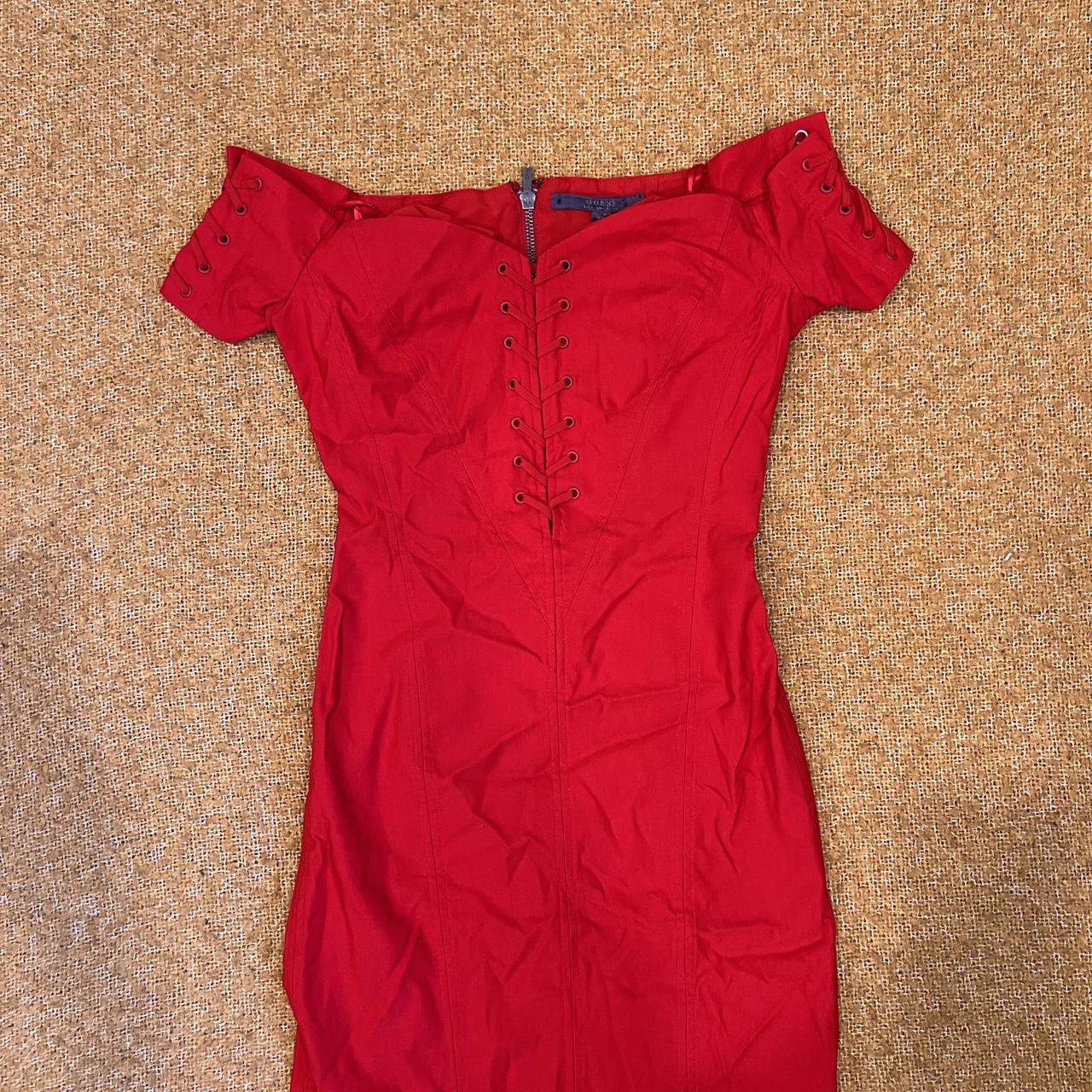 Red guess dress online