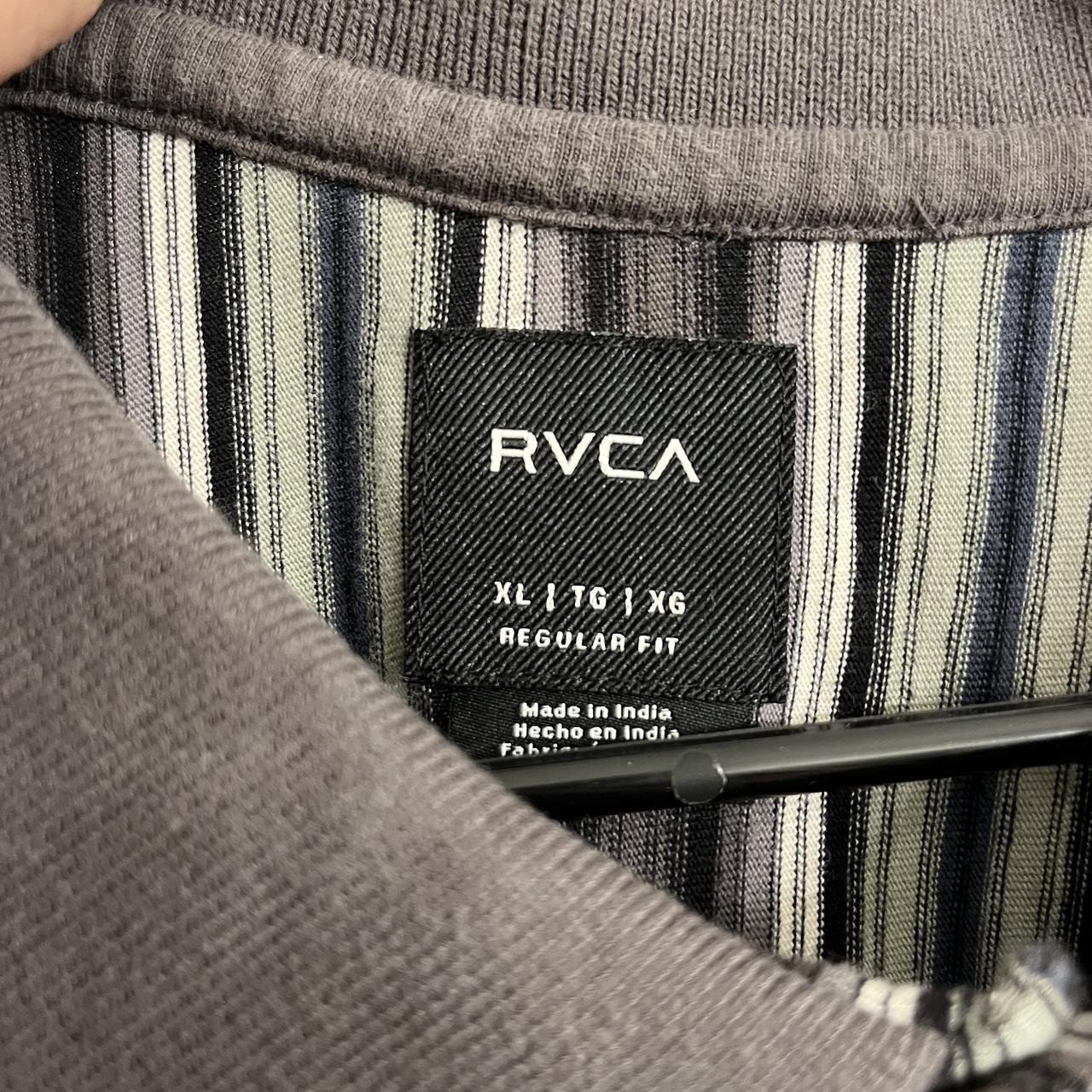 RVCA striped 3 button polo. 100% cotton worn twice... - Depop