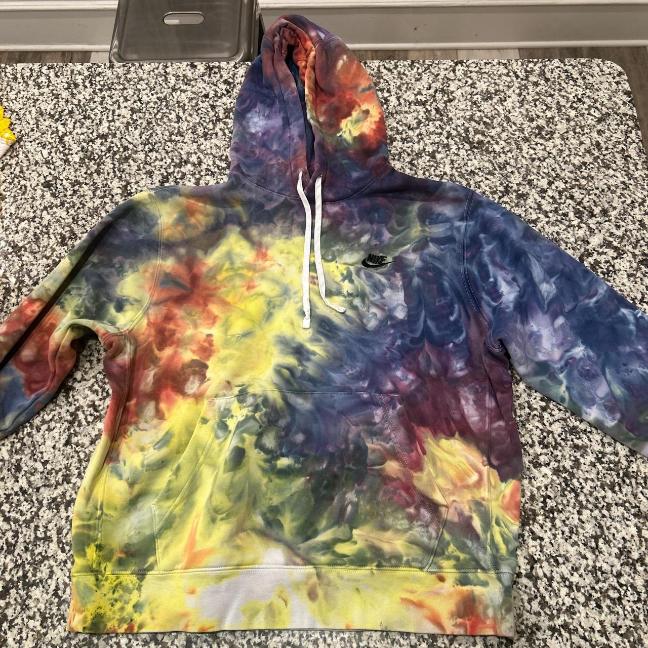 custom tie dye nike hoodie